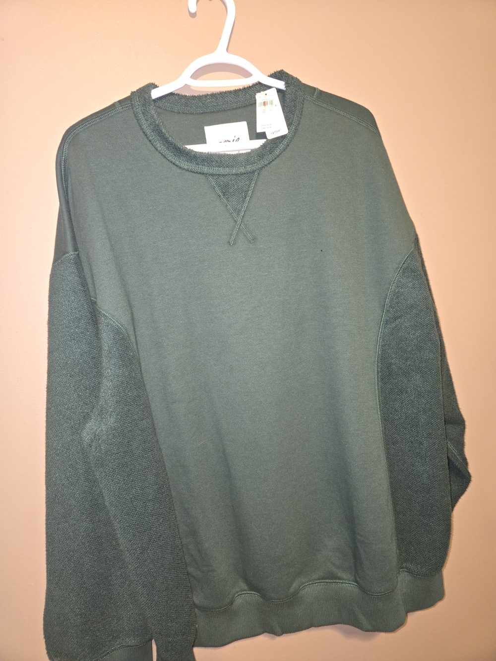 Aerie Mixed Fabric Cozy Crewneck Sweatshirt - NWT